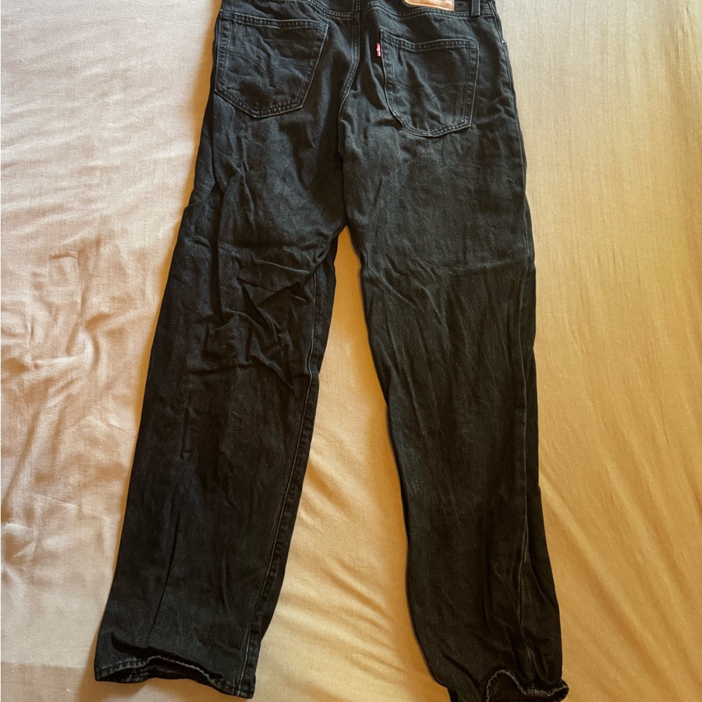 Levi's Black Straight-Leg Pants with Durable Fabric